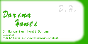 dorina honti business card